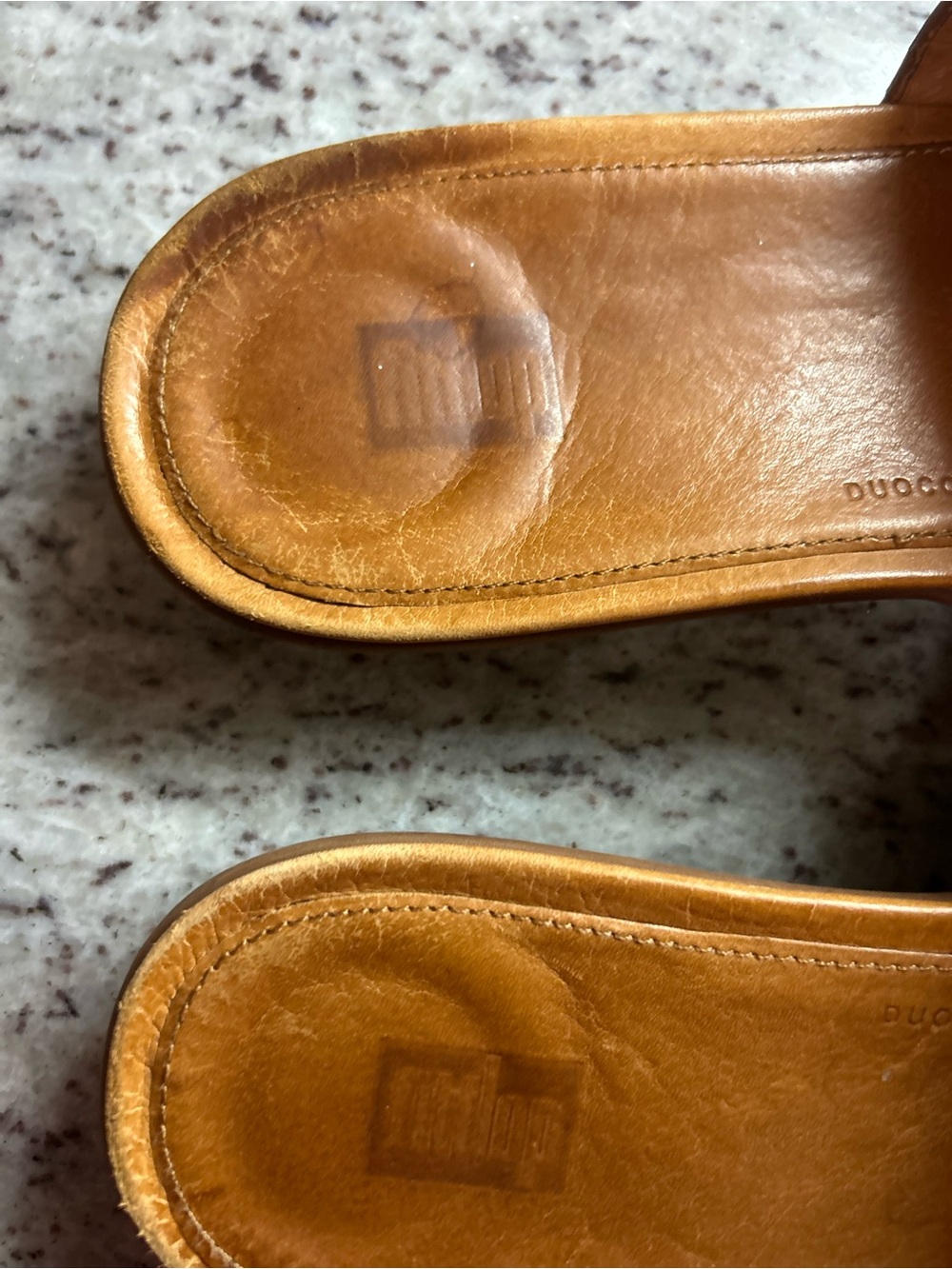 Fitflop Women's Tan Leather Slide Sandals size 8 - Picture 7 of 8
